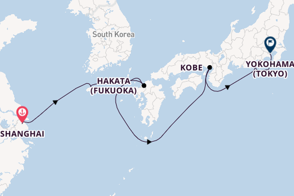 Japan from Shanghai, China with the Spectrum of the Seas