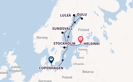Scandinavia from Helsinki, Finland with the Insignia