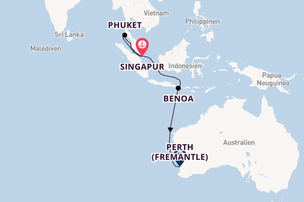 Südostasien ab Singapur, Singapur auf der Sapphire Princess