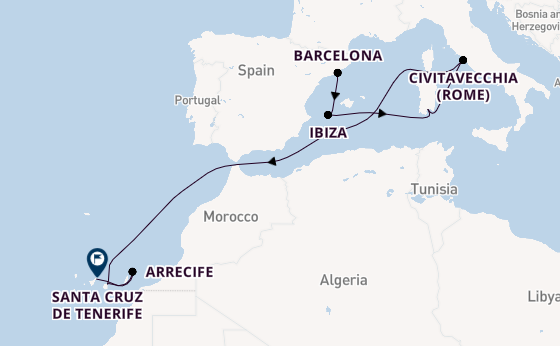 Westelijke Middellandse Zee vanaf Barcelona, Spanje met de MSC Fantasia