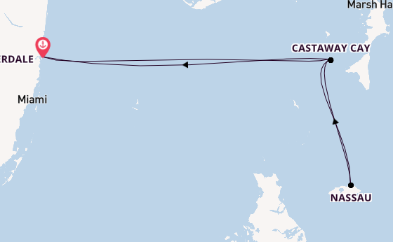 Caribbean vanaf Fort Lauderdale, Verenigde Staten met de Disney Destiny