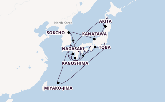 Japan from Osaka, Japan with the Seabourn Encore