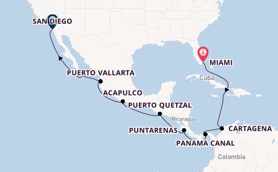 Central America from Miami, Florida with the Norwegian Star