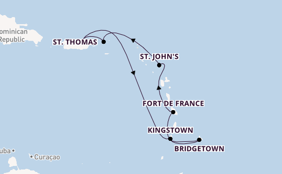Caribbean vanaf San Juan, Puerto Rico met de Celebrity Summit