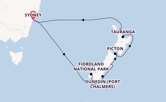 New Zealand from Sydney, Australia with the Royal Princess