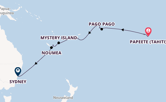Polynesien ab Papeete (Tahiti), Französisch-Polynesien auf der Seven Seas Splendor