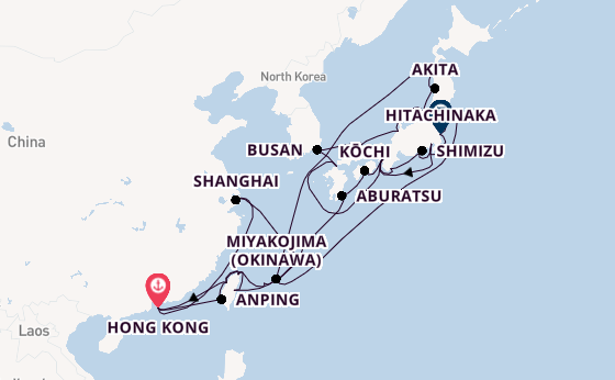Japan from Hong Kong, China with the Seabourn Encore