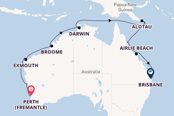 Australia from Perth (Fremantle), Australia with the Seabourn Quest