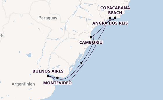 Brasilien ab Rio de Janeiro, Brasilien auf der Costa Serena