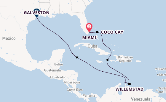 Caribbean vanaf Miami, Verenigde Staten met de Icon of the Seas