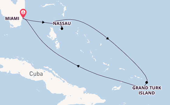 Caribbean from Miami, Florida, USA with the MSC Meraviglia