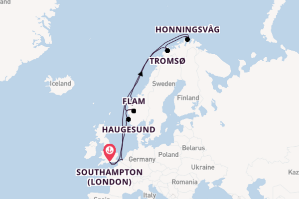 Norway from Southampton (London), England, United Kingdom with the Celebrity Apex