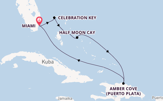 Karibik ab Miami auf der Carnival Celebration
