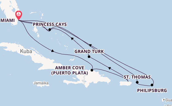 Karibik ab Miami auf der Regal Princess