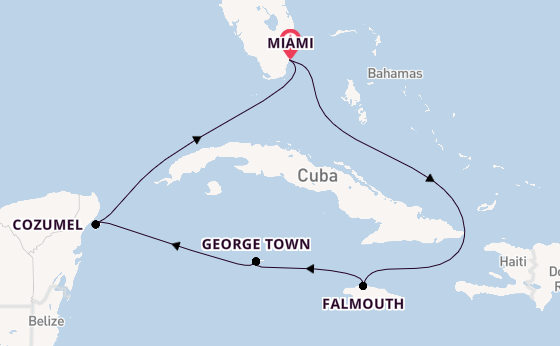 Western Caribbean from Miami, Florida, USA with the Independence of the Seas