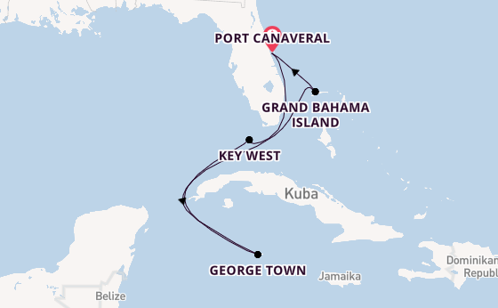 Karibik ab Port Canaveral, USA auf der Celebrity Apex