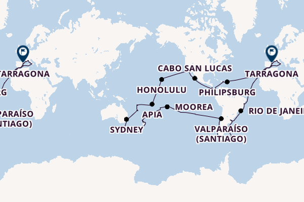 World Cruise from Barcelona, Spain with the MSC Magnifica