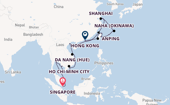 Southeast Asia from Singapore, Singapore with the Seabourn Encore