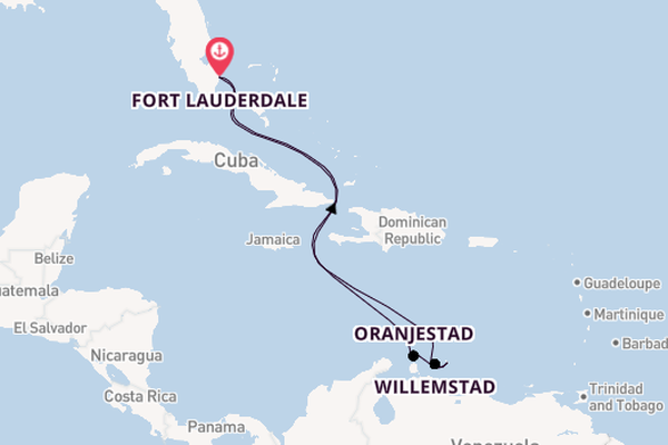 Zuidelijke Caraïben vanaf Fort Lauderdale, Verenigde Staten met de Nieuw Amsterdam