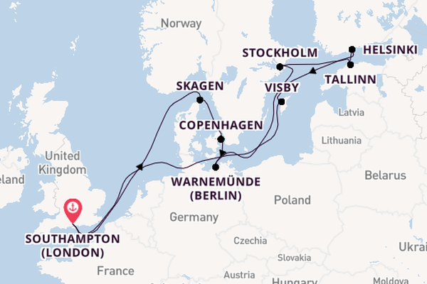 British Isles from Southampton, England with the Sky Princess 