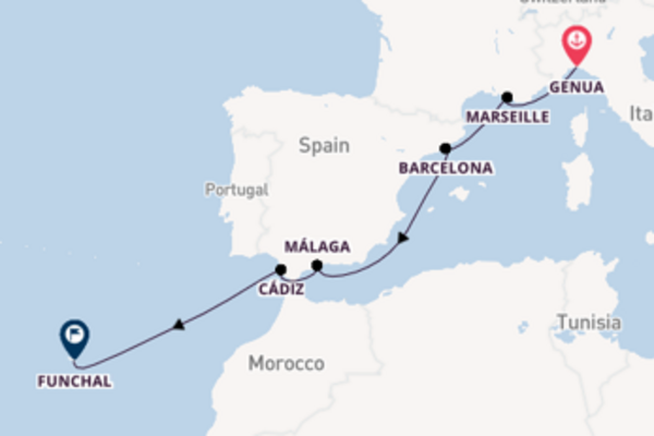 Cruise in 8 dagen naar Funchal met MSC Cruises