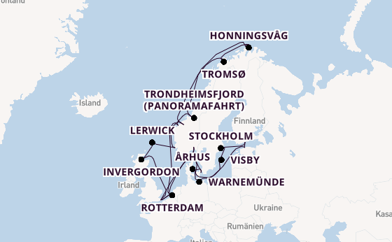 Norwegen ab London/Dover, Großbritannien auf der Nieuw Statendam