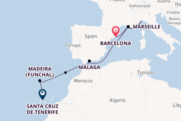 Western Mediterranean From Barcelona with the Costa Fortuna