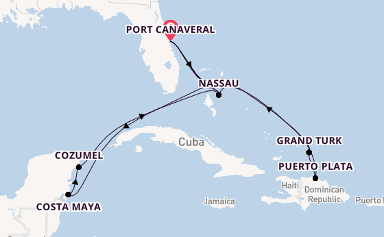 Caribbean vanaf Port Canaveral, Verenigde Staten met de MSC World Atlantic