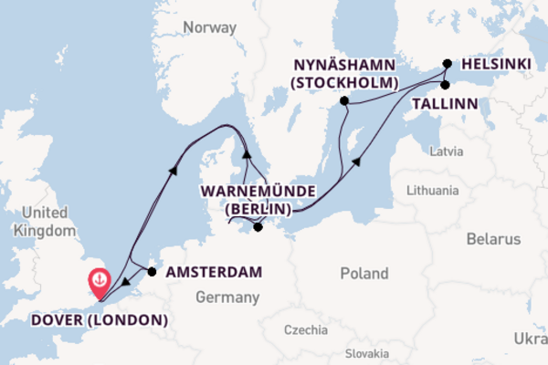 13 day cruise from Dover (London)