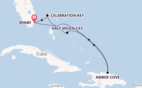 Caribbean vanaf Miami, Verenigde Staten met de Carnival Celebration