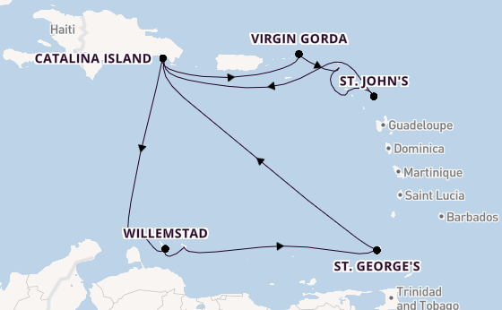Caribbean vanaf La Romana, Dominicaanse Republiek met de MSC Opera