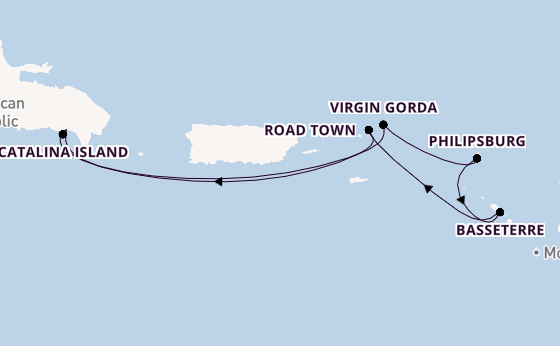 Eastern Caribbean from La Romana, Dominican Republic with the MSC Opera