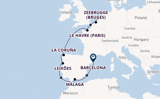 Western Mediterranean from Amsterdam, Netherlands with the Celebrity Eclipse