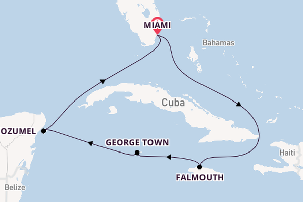 Western Caribbean from Miami, Florida, USA with the Independence of the Seas