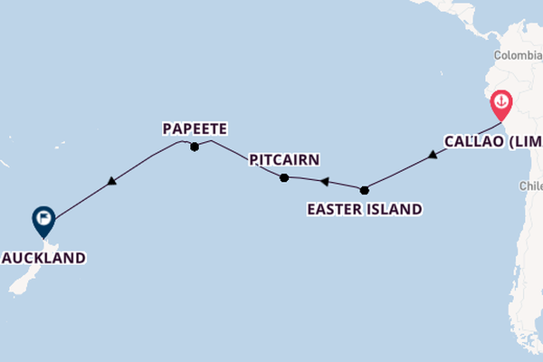 Transpacific from Callao (Lima), Peru with the Azamara Onward