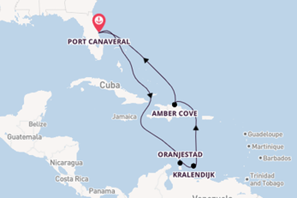 Cruise naar Port Canaveral via Oranjestad