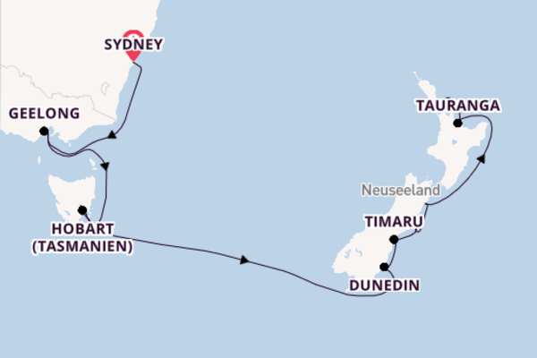 Australien und Neuseeland ab Sydney, Australien auf der Silver Muse