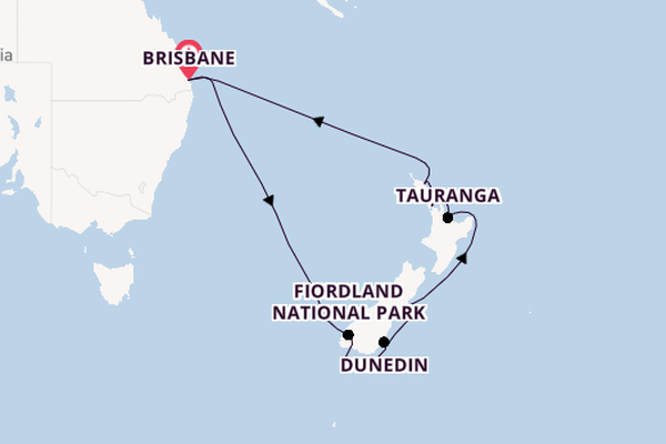 New Zealand from Brisbane, Australia with the Grand Princess