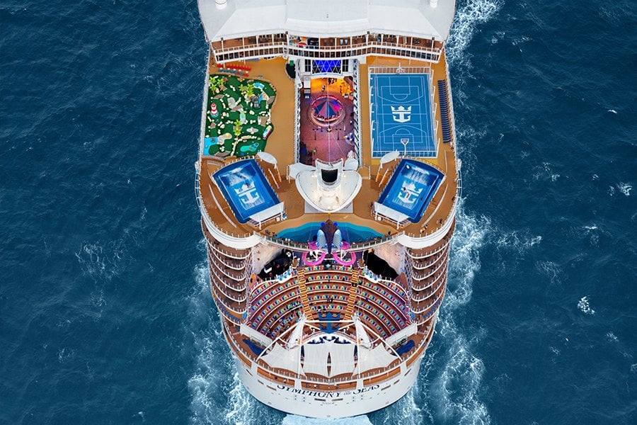 at sea