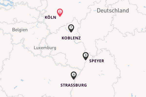 Rhein ab Köln, Deutschland auf der A-ROSA CLEA