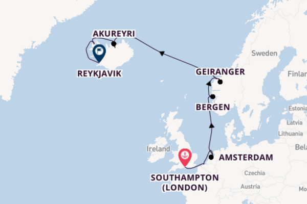 Sailing to Reykjavik from Southampton (London)