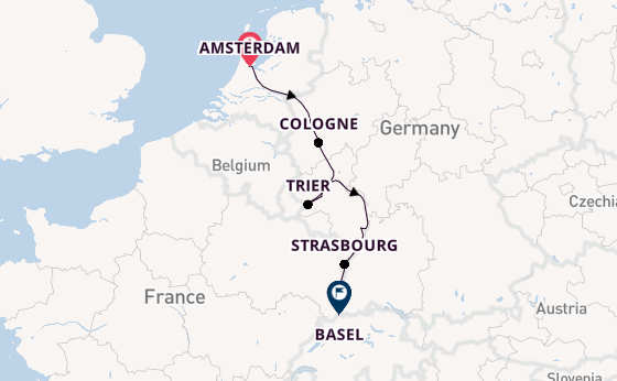 Rhine River, Europe from Amsterdam, Netherlands with the Avalon Tranquility II 