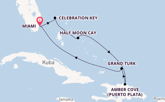 Karibik ab Miami auf der Carnival Celebration