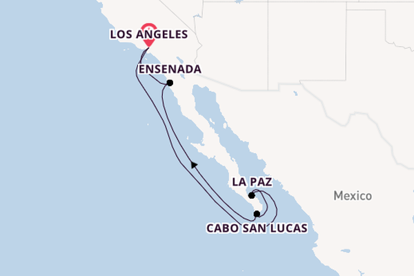West Coast USA from Los Angeles, California with the Emerald Princess
