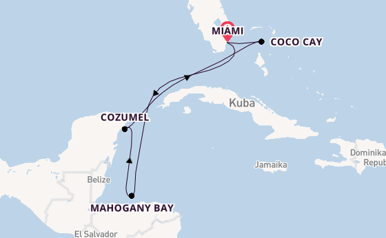 Karibik ab Miami auf der Hero of the Seas