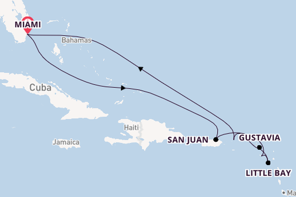 Caribbean vanaf Miami, Verenigde Staten met de Seabourn Quest