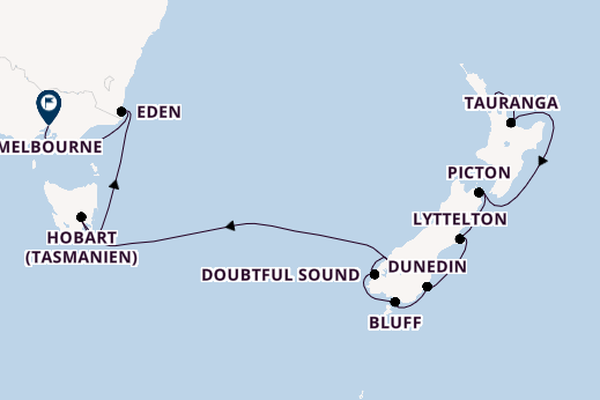 Australien und Neuseeland ab Auckland, Neuseeland auf der Silver Moon