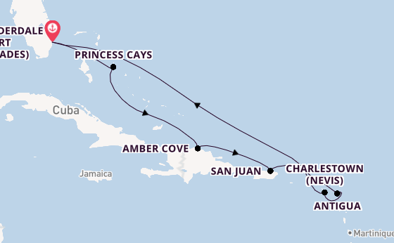 Luxury Caribbean & San Juan Sunsets with Miami Stay