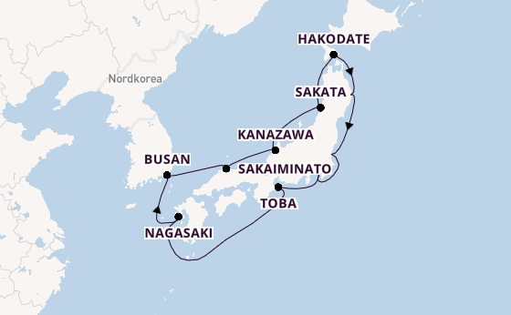 Japan ab Tokio, Japan auf der Sapphire Princess