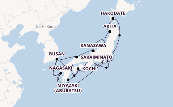 Japan from Yokohama (Tokyo), Japan with the Diamond Princess